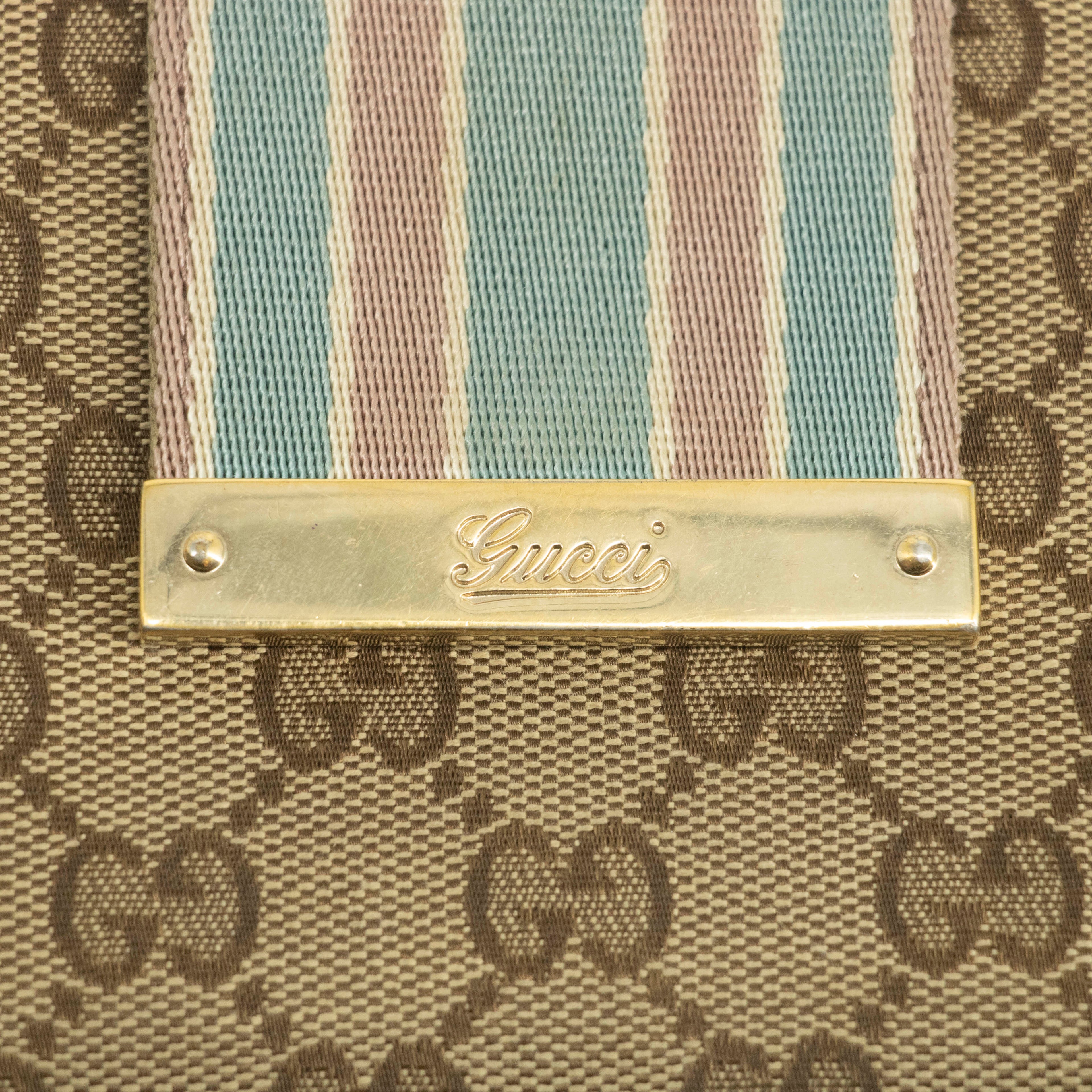 Bolt Boutique Gucci Beige & Pink GG Canvas French Flap Long Wallet #3920 — lifestyle context