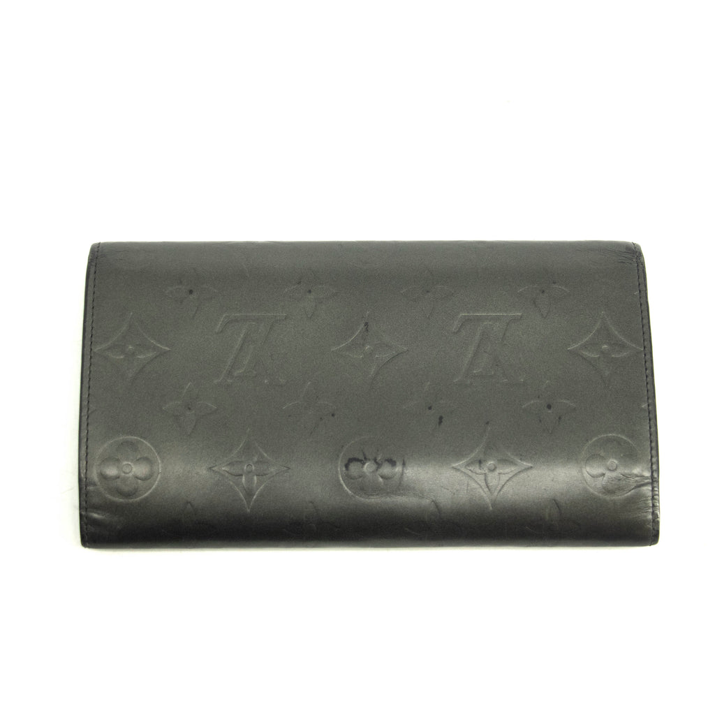 Bolt Boutique Louis Vuitton Grey Vernis International Long Wallet #3931 — detail close-up