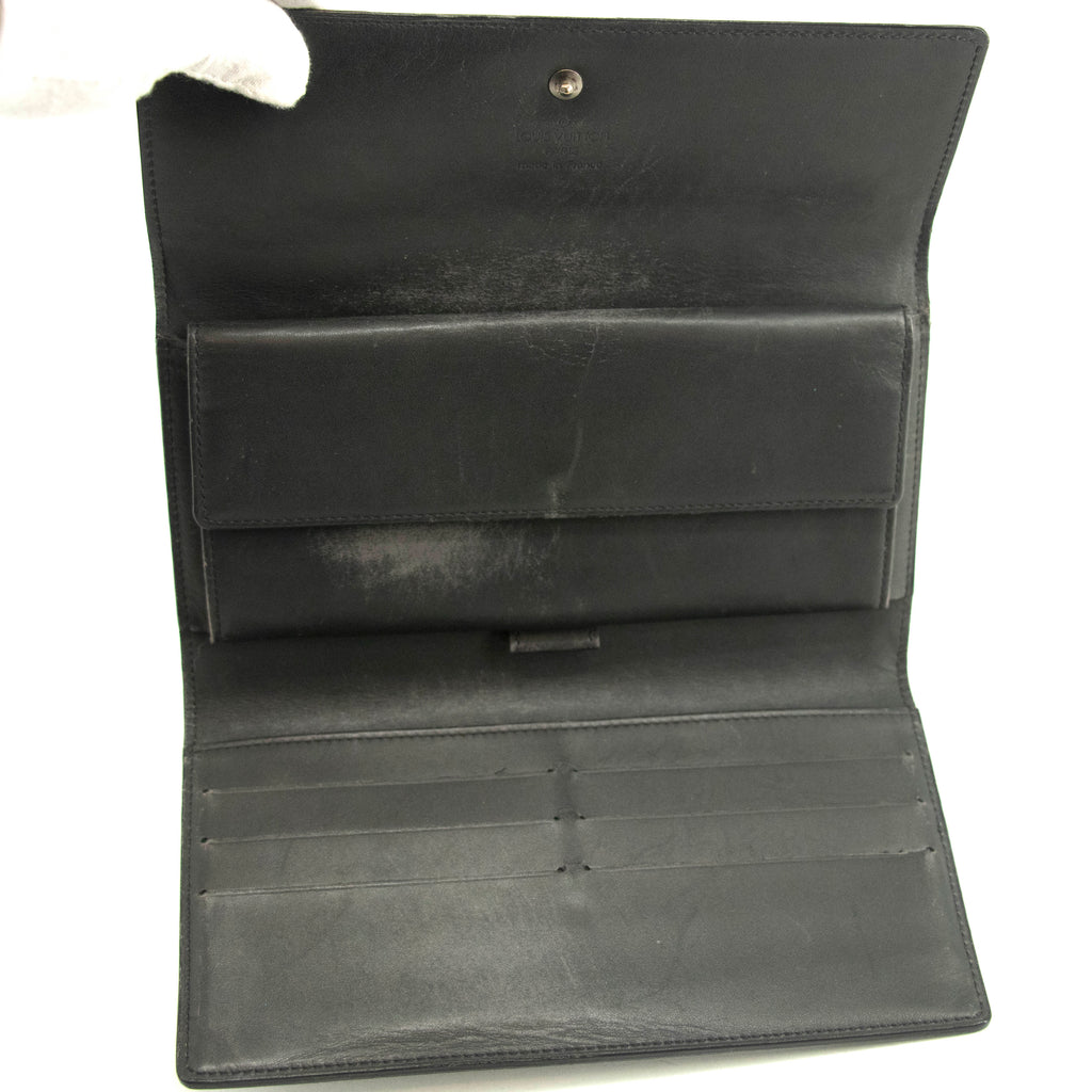 Bolt Boutique Louis Vuitton Grey Vernis International Long Wallet #3931 — back view