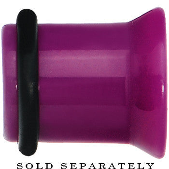 BodyCandy 5/8 Purple Acrylic White Star Single Flare Plug — detail close-up