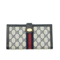 Bolt Boutique Gucci Canvas Coded Blue Ophidia Long Wallet #3947 — main product shot