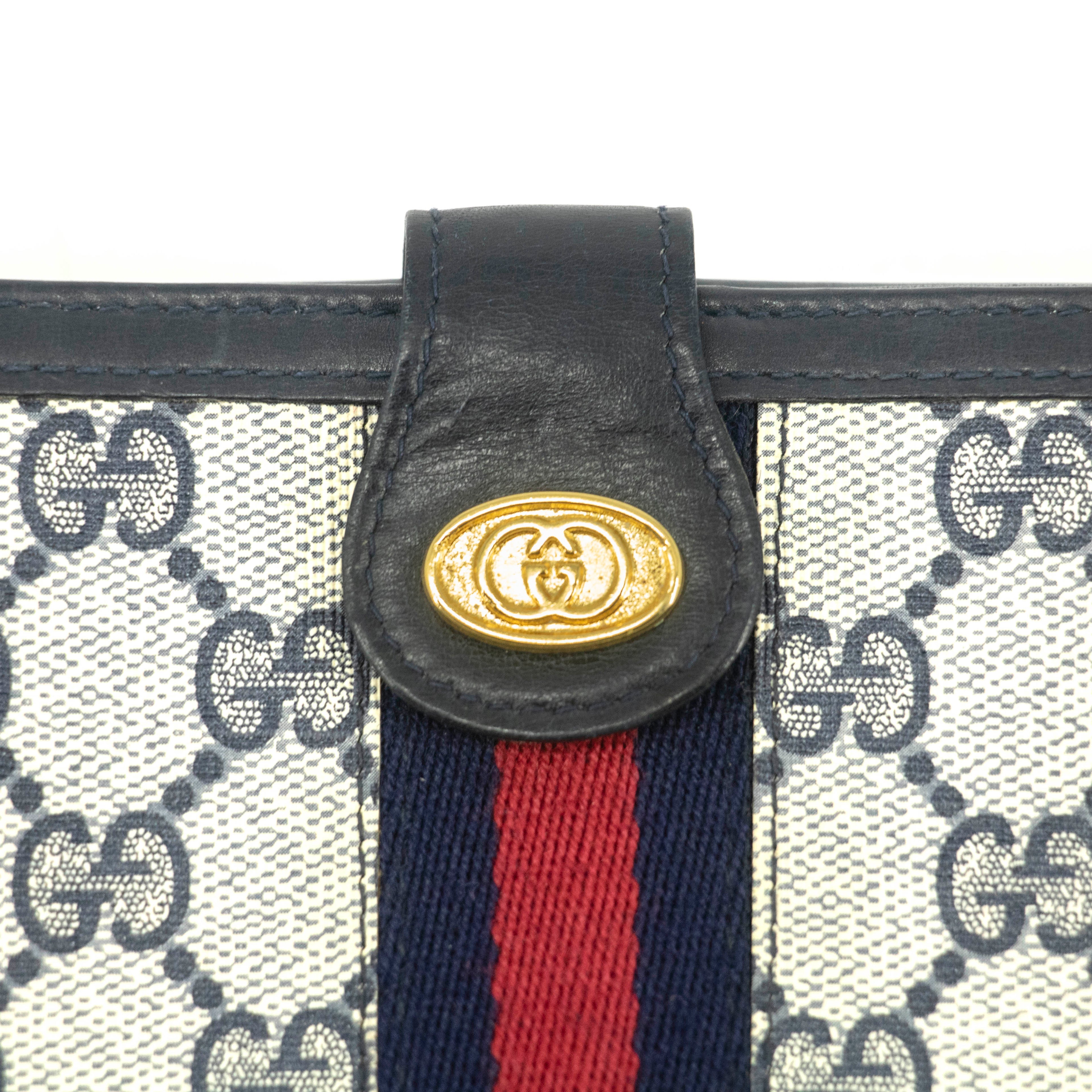 Bolt Boutique Gucci Canvas Coded Blue Ophidia Long Wallet #3947 — lifestyle context