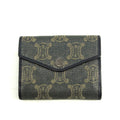 Bolt Boutique Celine Triomphe Canvas Blue and Grey Fine Strap Wallet #3962 — main product shot
