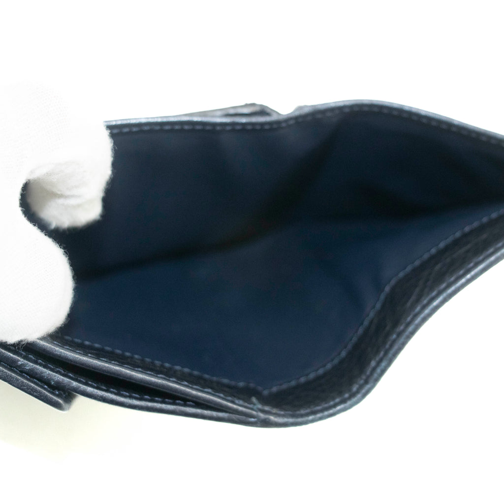 Bolt Boutique Celine Triomphe Canvas Blue and Grey Fine Strap Wallet #3962 — in-use photo