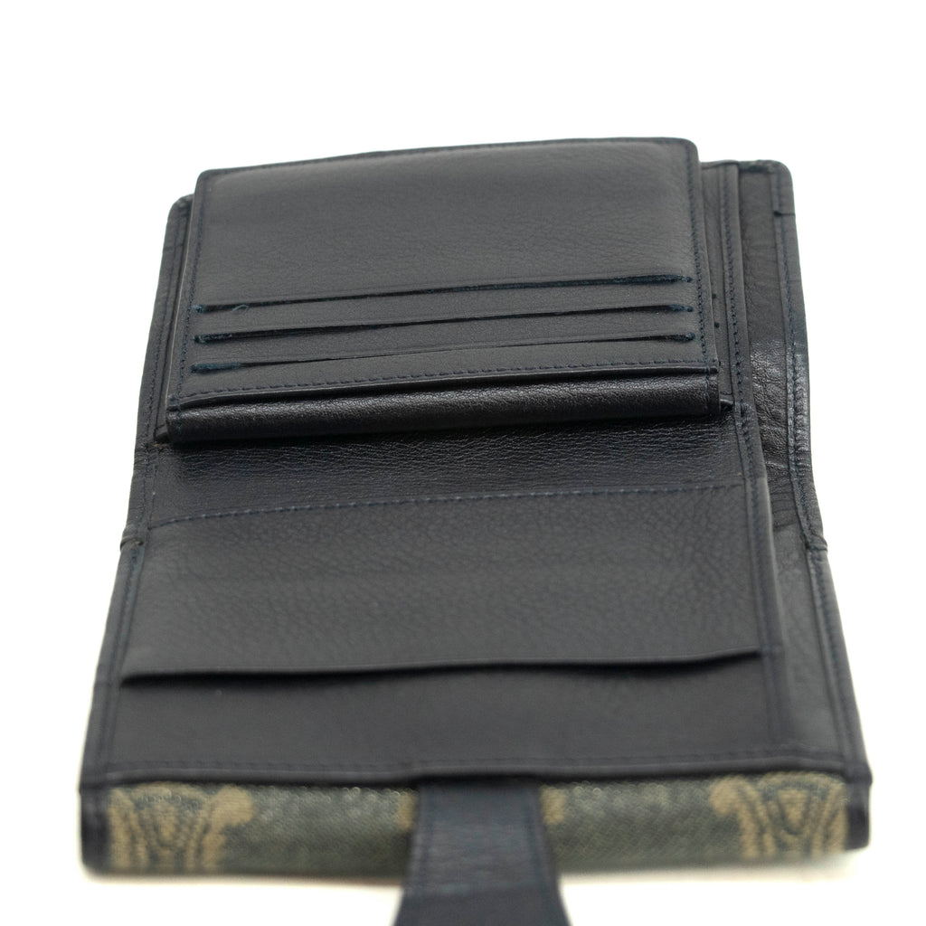 Bolt Boutique Celine Triomphe Canvas Blue and Grey Fine Strap Wallet #3962 — alternative angle
