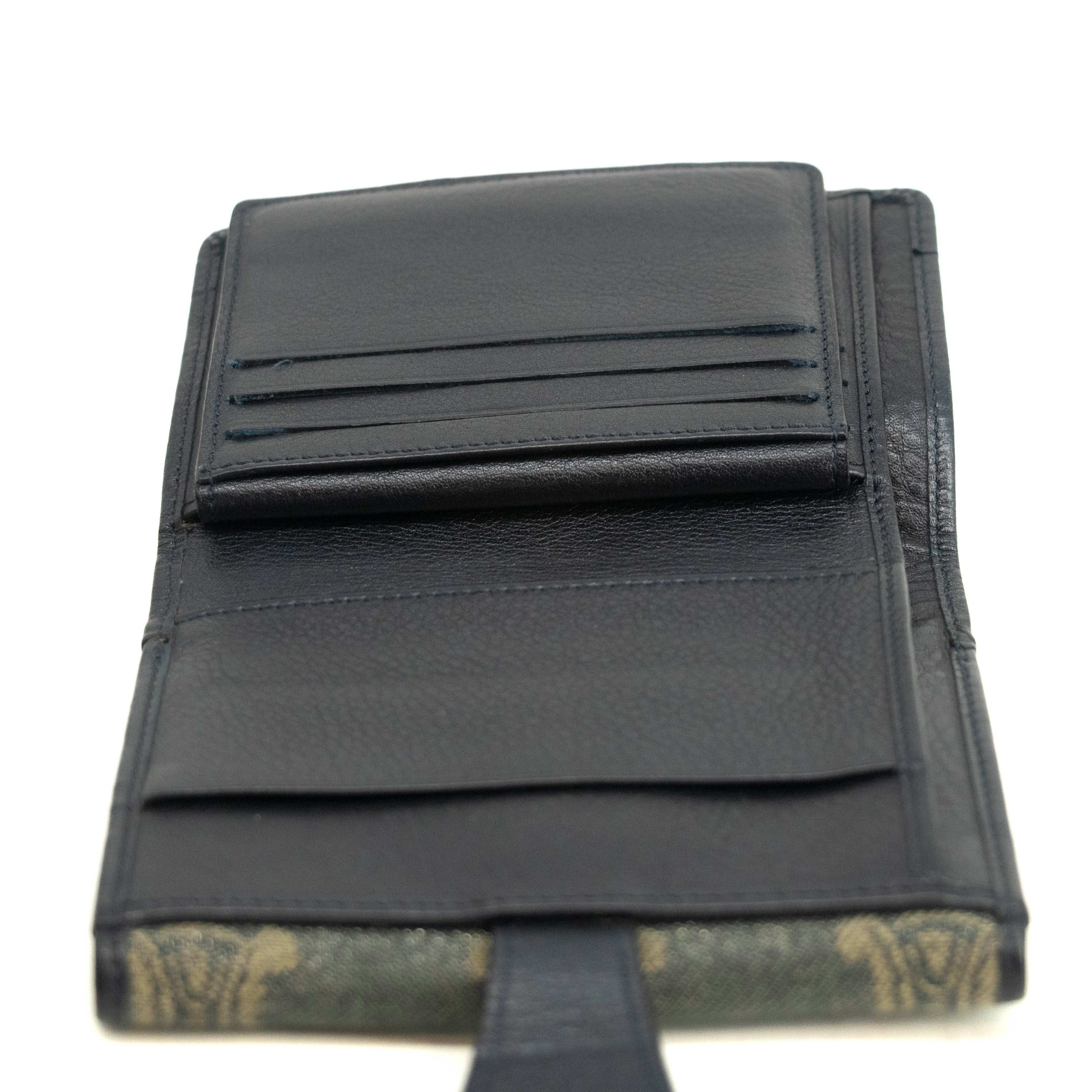 Bolt Boutique Celine Triomphe Canvas Blue and Grey Fine Strap Wallet #3962 — alternative angle