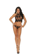 Love Spark Cove | Intimate Apparel, Pleasure Shop & Free Shipping Mesh Halter Neck Cami With Embroidered Detail, Tie Neck And