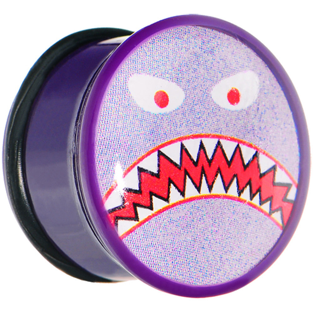 BodyCandy 24mm Purple Acrylic Monster Mouth Plug — main product shot