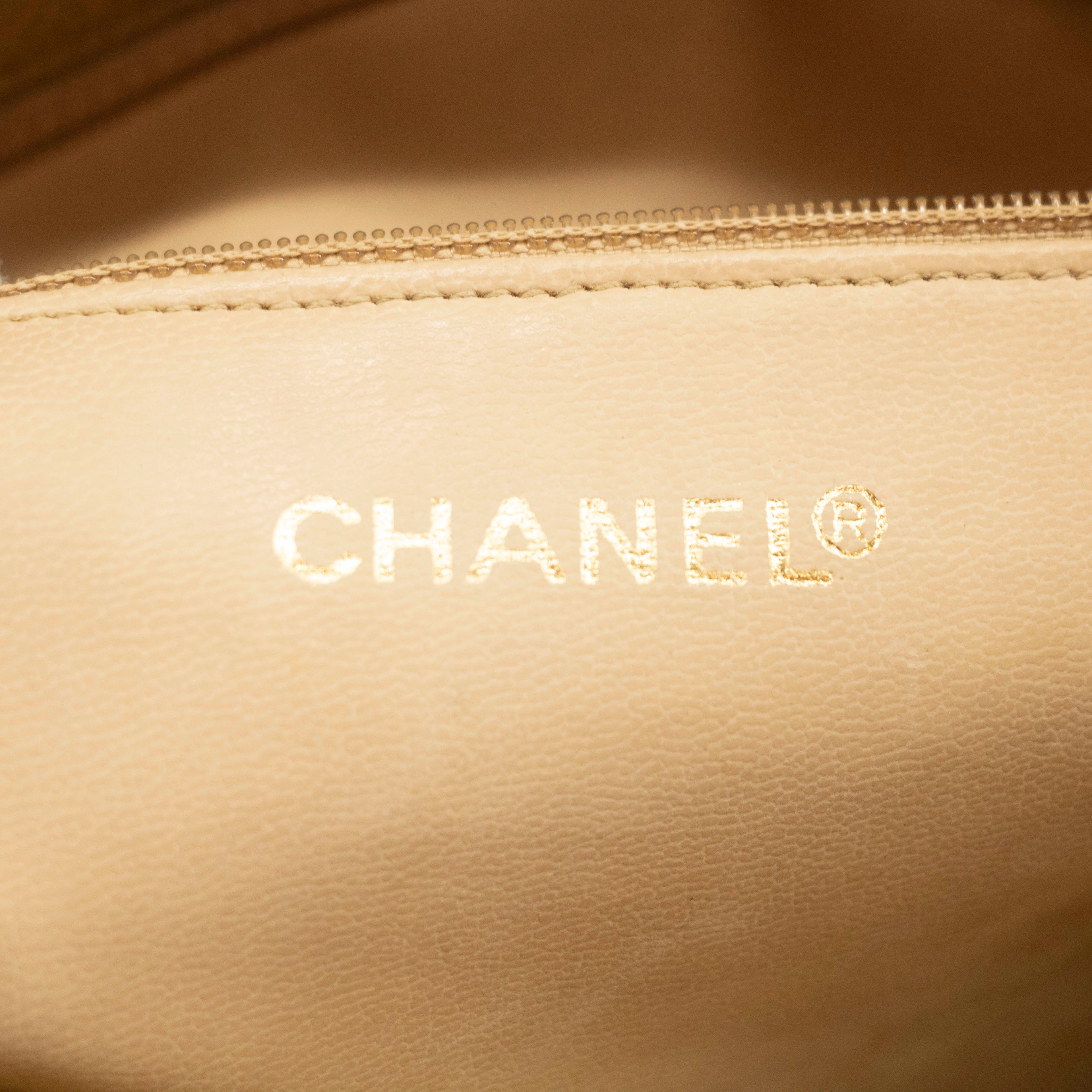 Bolt Boutique Chanel Beige Caviar Skin Quilted Matelase Shoulder Bag #3971 — alternative angle