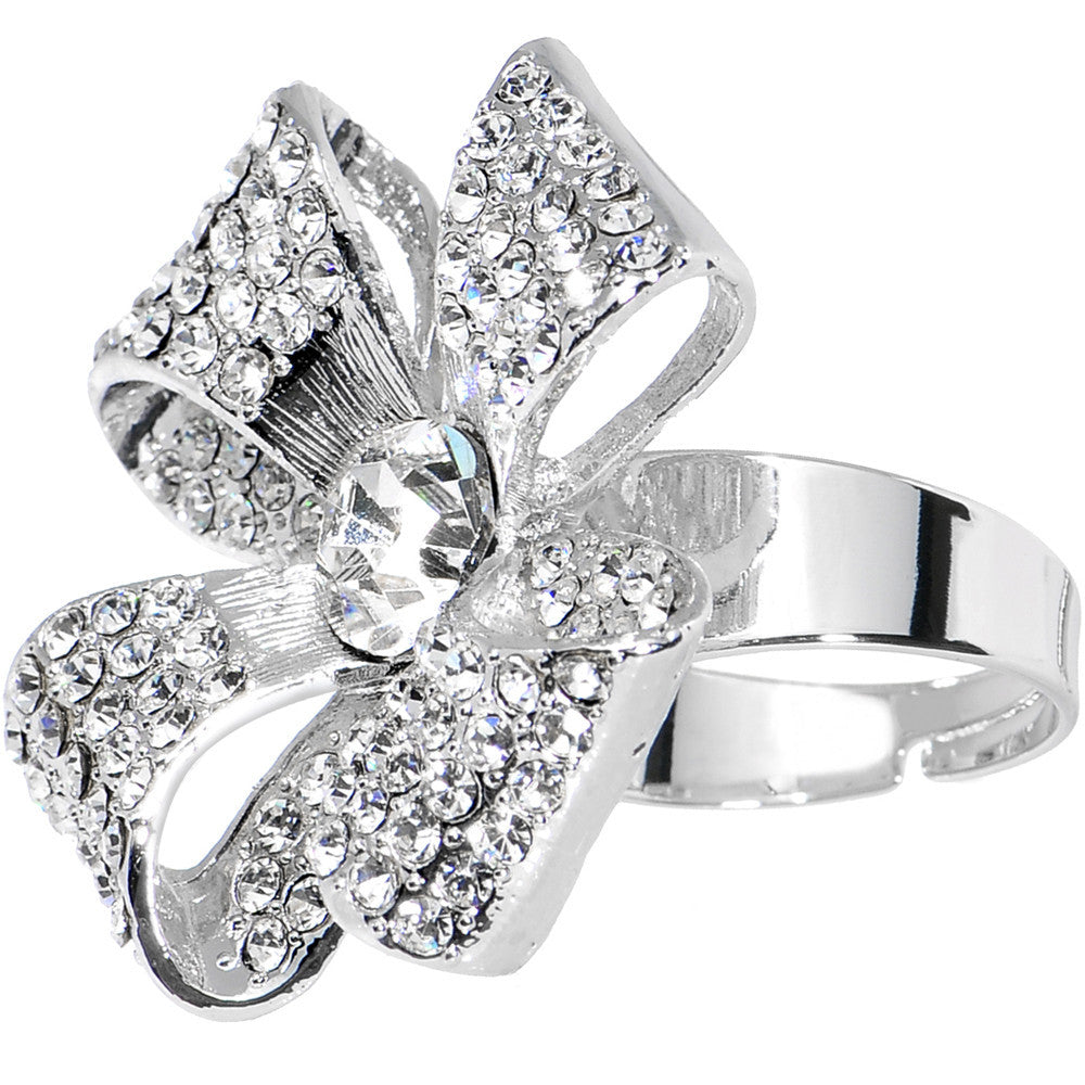 BodyCandy Decorative Sparkling Ribbon Adjustable Ring — main product shot