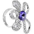 BodyCandy Crystalline Daisy Flower Adjustable Ring — main product shot