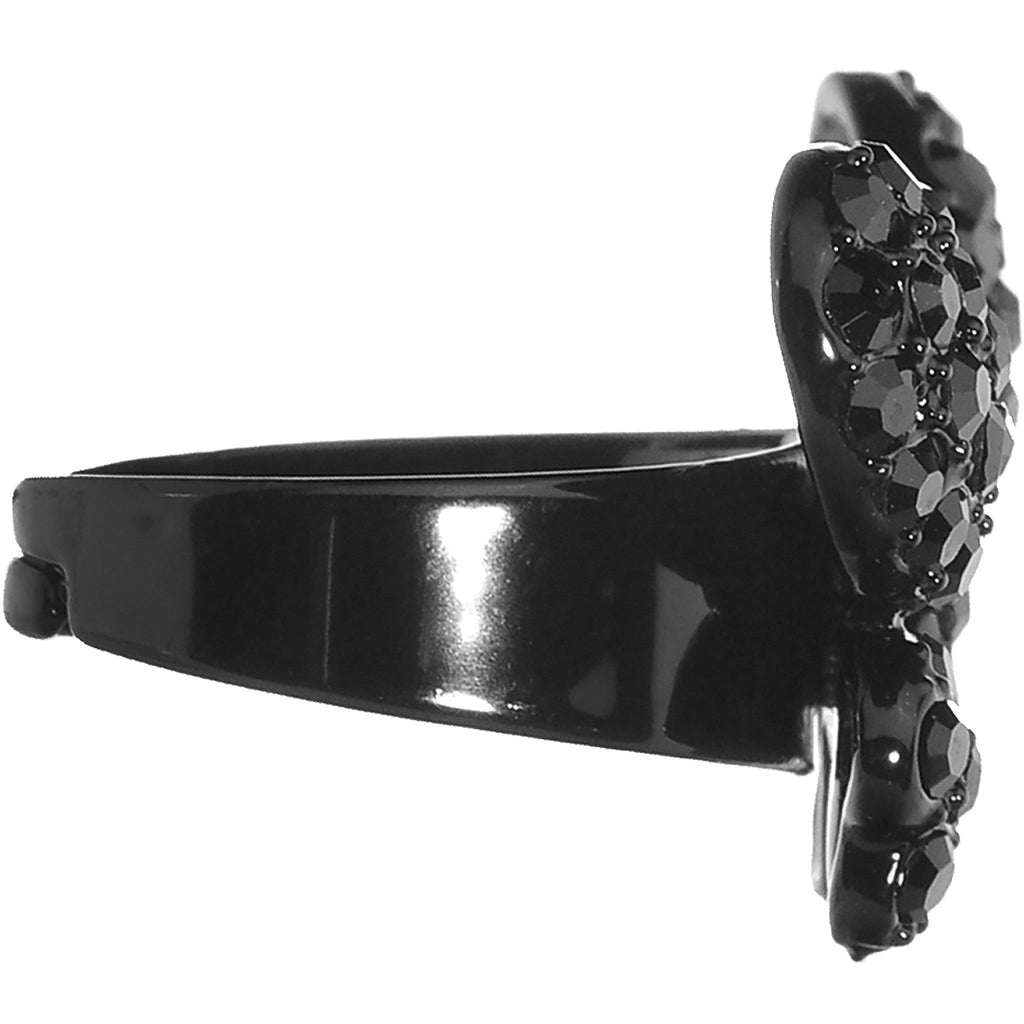 BodyCandy Black Sparkling Butterfly Adjustable Ring — lifestyle context