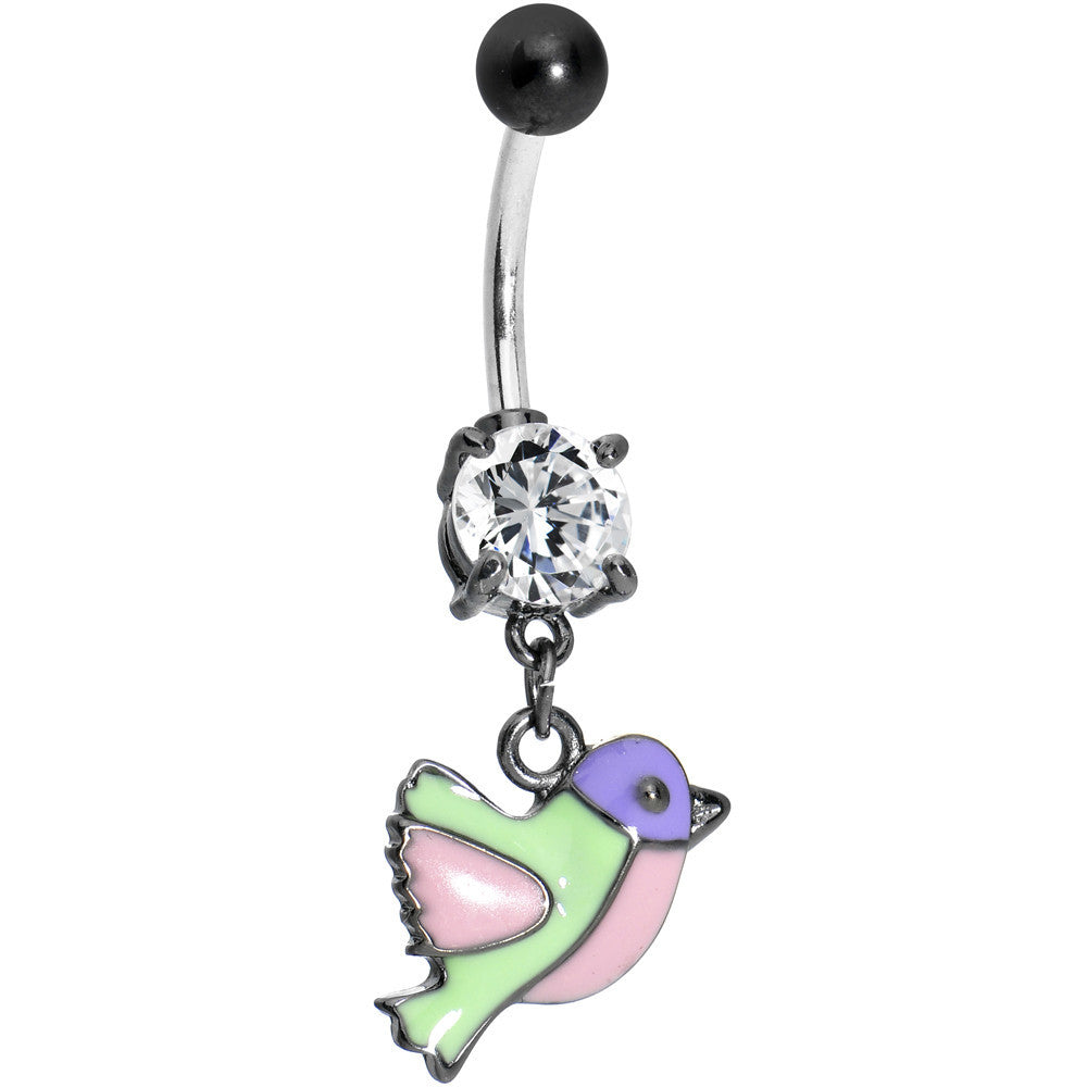 BodyCandy Pretty Pastel Song Bird Belly Ring — main product shot
