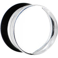 BodyCandy 28mm Clear Black Acrylic Mirror Split Saddle Plug — main product shot