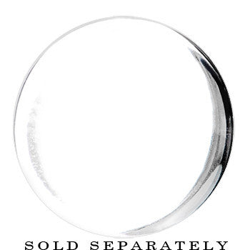 BodyCandy 28mm Clear Black Acrylic Mirror Split Saddle Plug — detail close-up