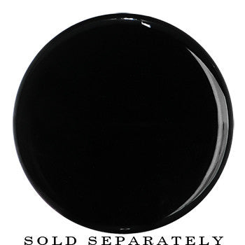 BodyCandy 28mm Clear Black Acrylic Mirror Split Saddle Plug — side view
