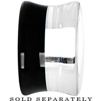 BodyCandy 28mm Clear Black Acrylic Mirror Split Saddle Plug — lifestyle context