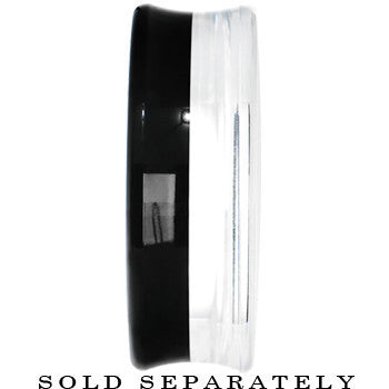 BodyCandy 36mm Clear Black Acrylic Mirror Split Saddle Plug — lifestyle context