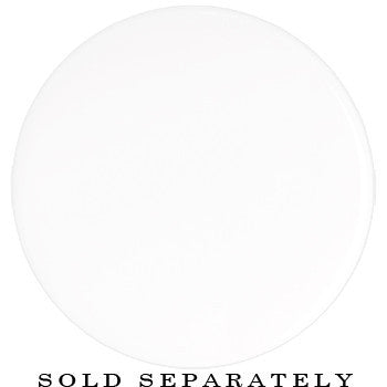 BodyCandy 36mm Clear White Acrylic Mirror Split Saddle Plug — side view