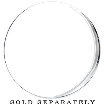 BodyCandy 44mm Clear Black Acrylic Mirror Split Saddle Plug — detail close-up