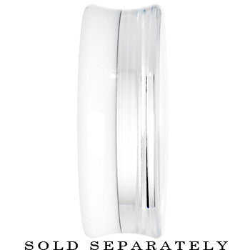 BodyCandy 44mm Clear White Acrylic Mirror Split Saddle Plug — lifestyle context