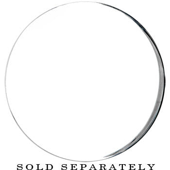 BodyCandy 2 Clear White Acrylic Mirror Split Saddle Plug — detail close-up