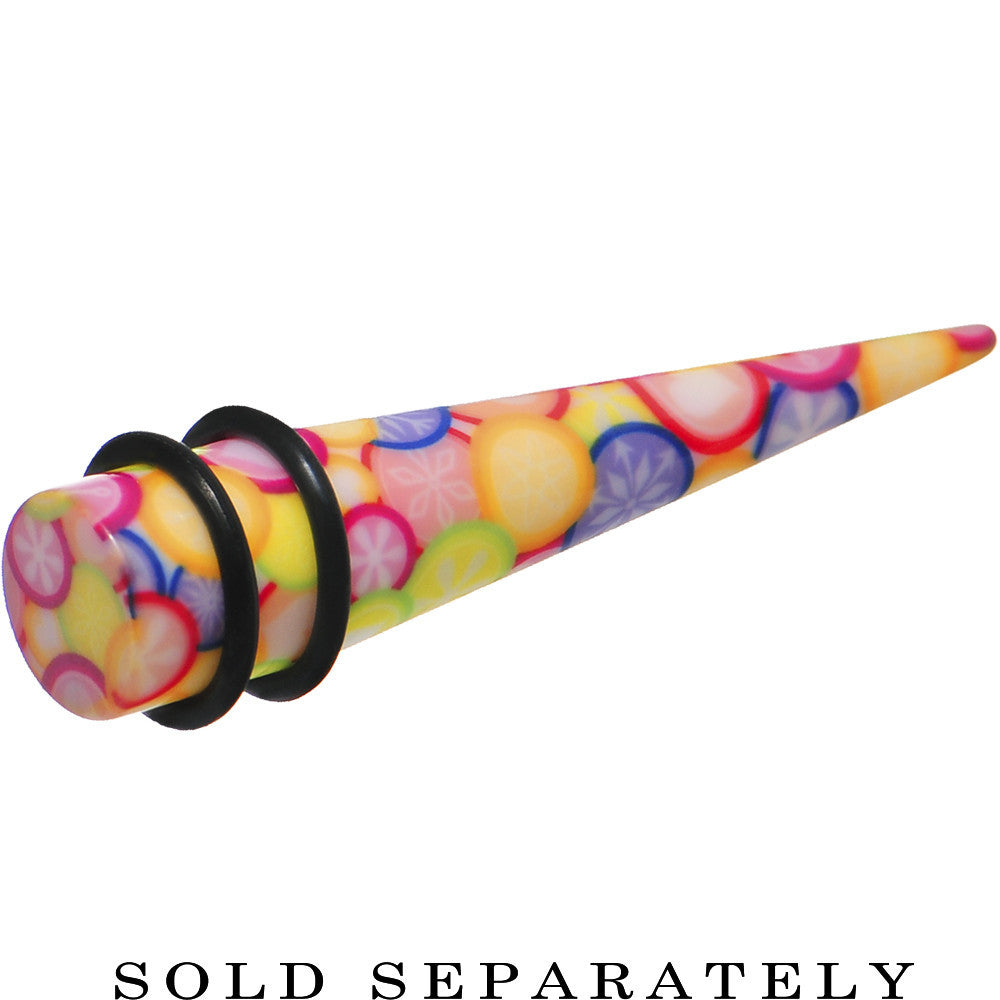 BodyCandy 1/2 Groovy Retro Flower Acrylic Taper — main product shot