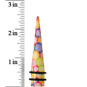 BodyCandy 1/2 Groovy Retro Flower Acrylic Taper — lifestyle context