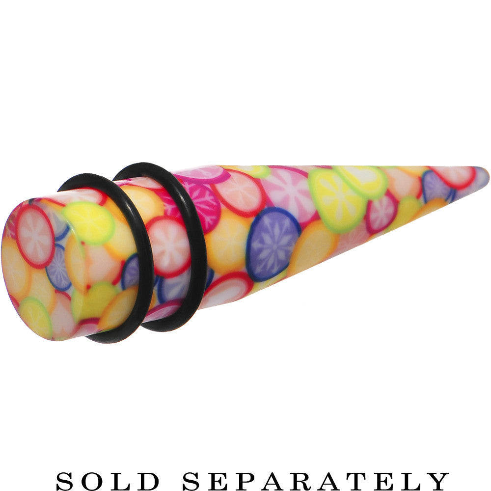 BodyCandy 5/8 Groovy Retro Flower Acrylic Taper — main product shot