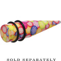BodyCandy 5/8 Groovy Retro Flower Acrylic Taper — main product shot