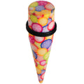 BodyCandy 18mm Groovy Retro Flower Acrylic Taper — main product shot