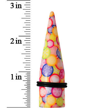 BodyCandy 18mm Groovy Retro Flower Acrylic Taper — lifestyle context