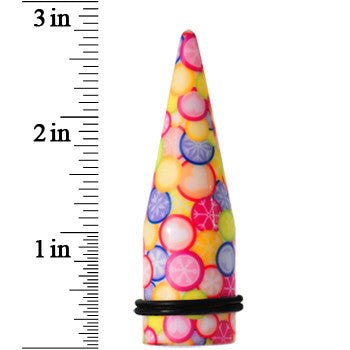 BodyCandy 20mm Groovy Retro Flower Acrylic Taper — lifestyle context