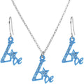 BodyCandy Blue Star Live Dangle Necklace and Earring Set — main product shot