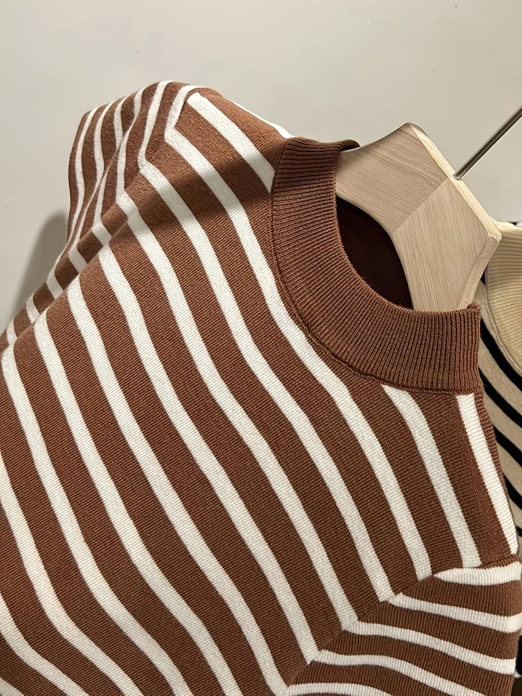 MyClosetAid Semi-High Neck Striped Short-Sleeved T-Shirt — packaging