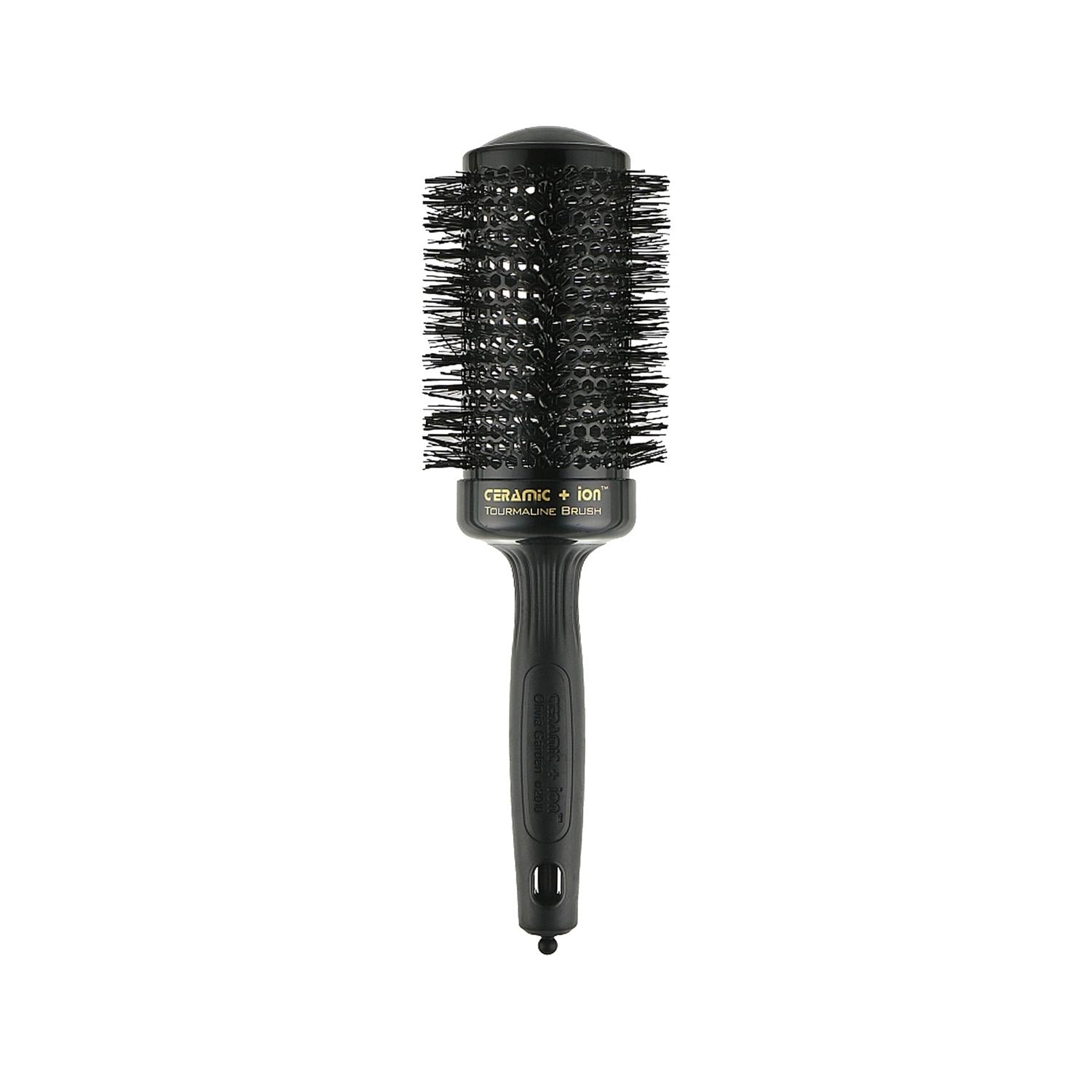 Olivia Garden Expert Blowout Shine Hair Brush - Black 55mm - Professional Detangling & Styling Tool