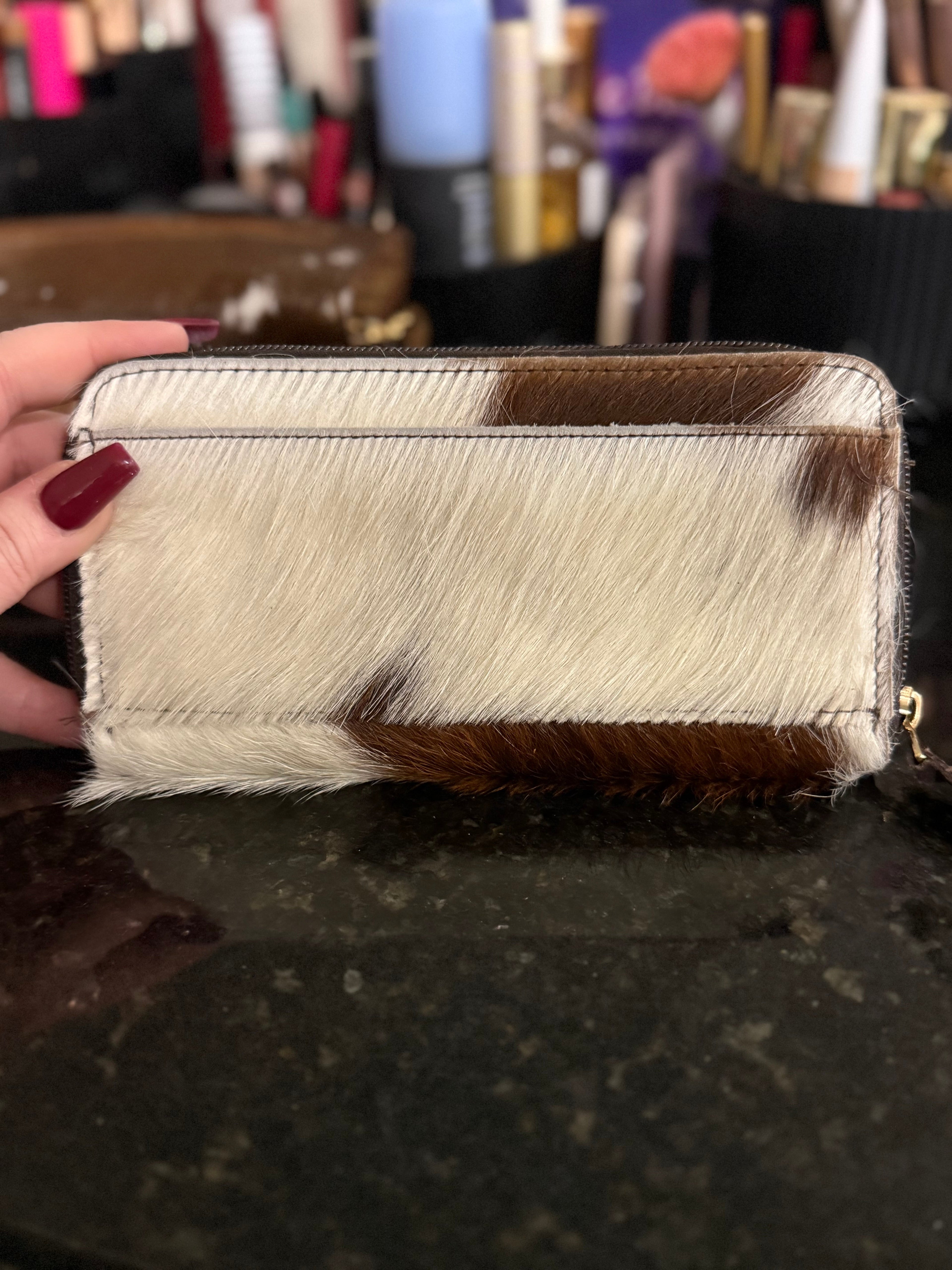 Whiskey Black & Co Charlie's Leather Wallet (Style 2) — Western leather construction detail