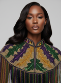 L'Jai Amor Big Chief Plume Cape — main product shot