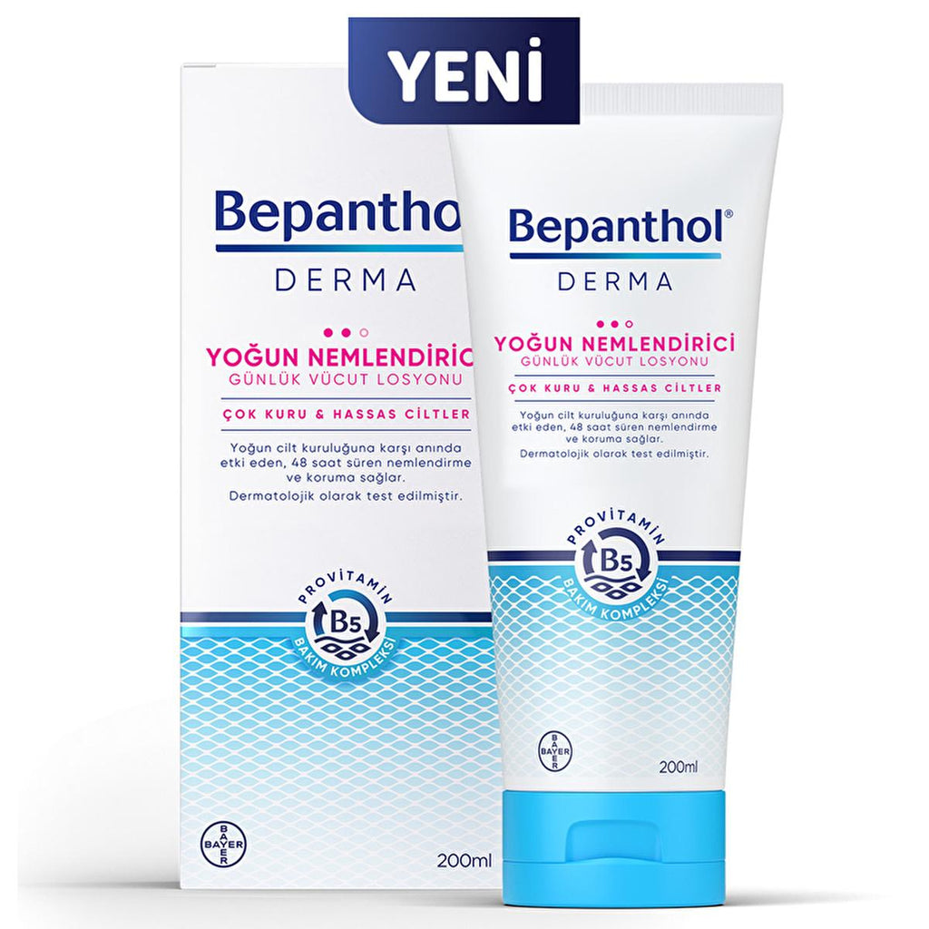 Bepanthol Derma Intense Moisturizing Body Lotion: Ultimate Hydration for Very Dry, Sensitive Skin - Soothing Relief & Daily Care
