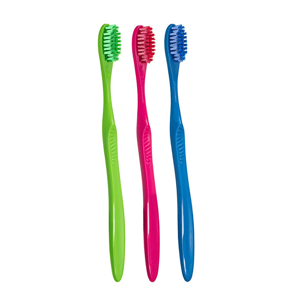 Benri Dent Toothbrush Set - 3 Medium Bristle Brushes for Adults