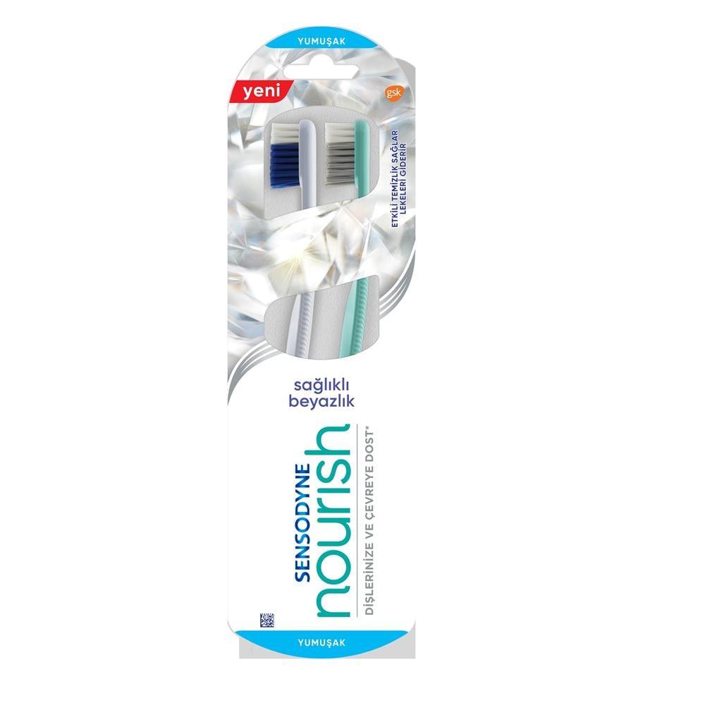 Sensodyn Nourish Soft Bristle Toothbrush 2-Pack - Gentle on Sensitive Teeth and Gums