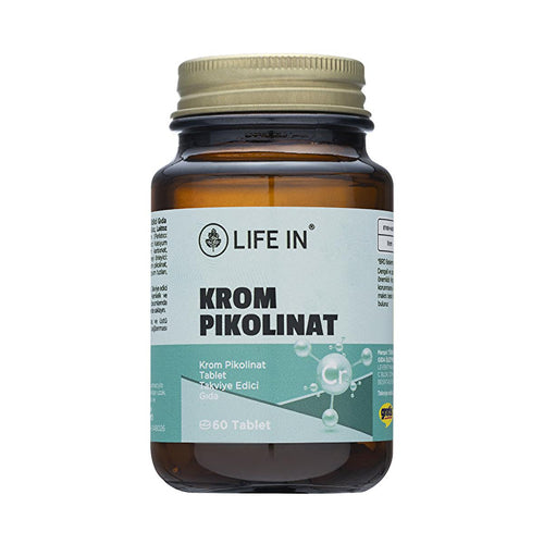 Life In Krom Pikolinat Chromium Picolinate Supplement for Macro Nutrient Metabolism - 60 Tablets