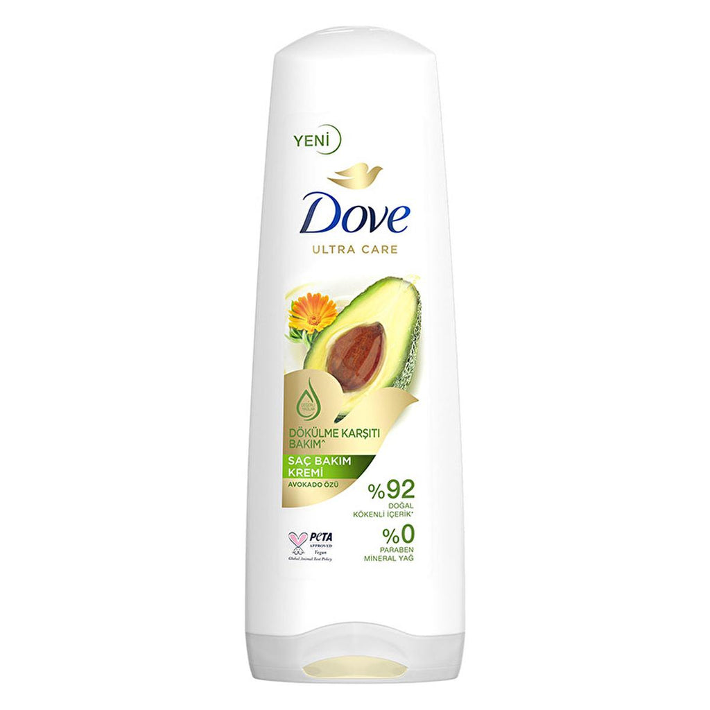 Dove Hair Care Cream - Anti-Hair Loss with Avocado Extract, Natural Ingredients, Vegan, 11.83 fl oz