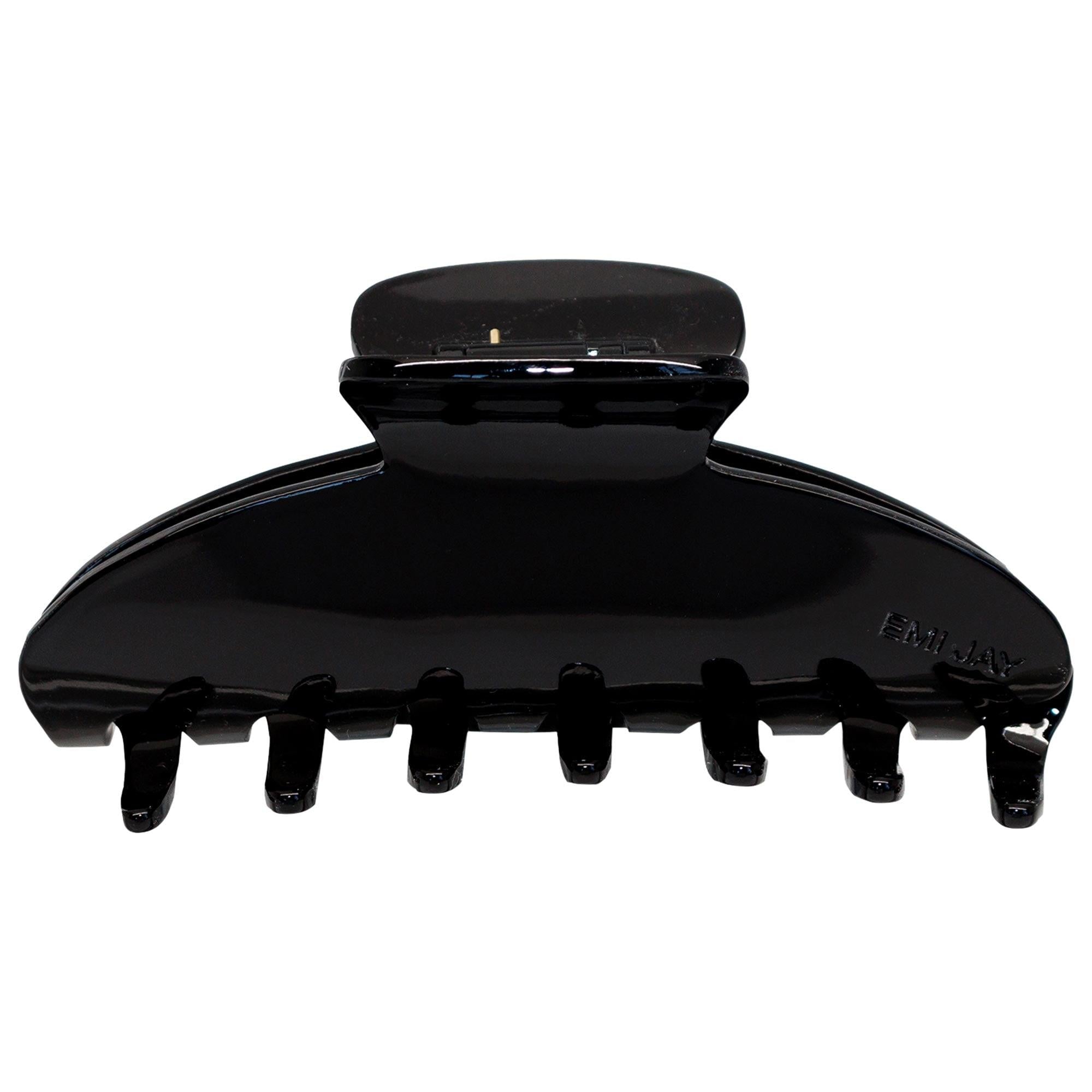 Emi Jay Big Effing Clip Hair Claw - Noir: Secure Hold for Thick, Curly Hair - Biodegradable, Large Hair Styling Accessory