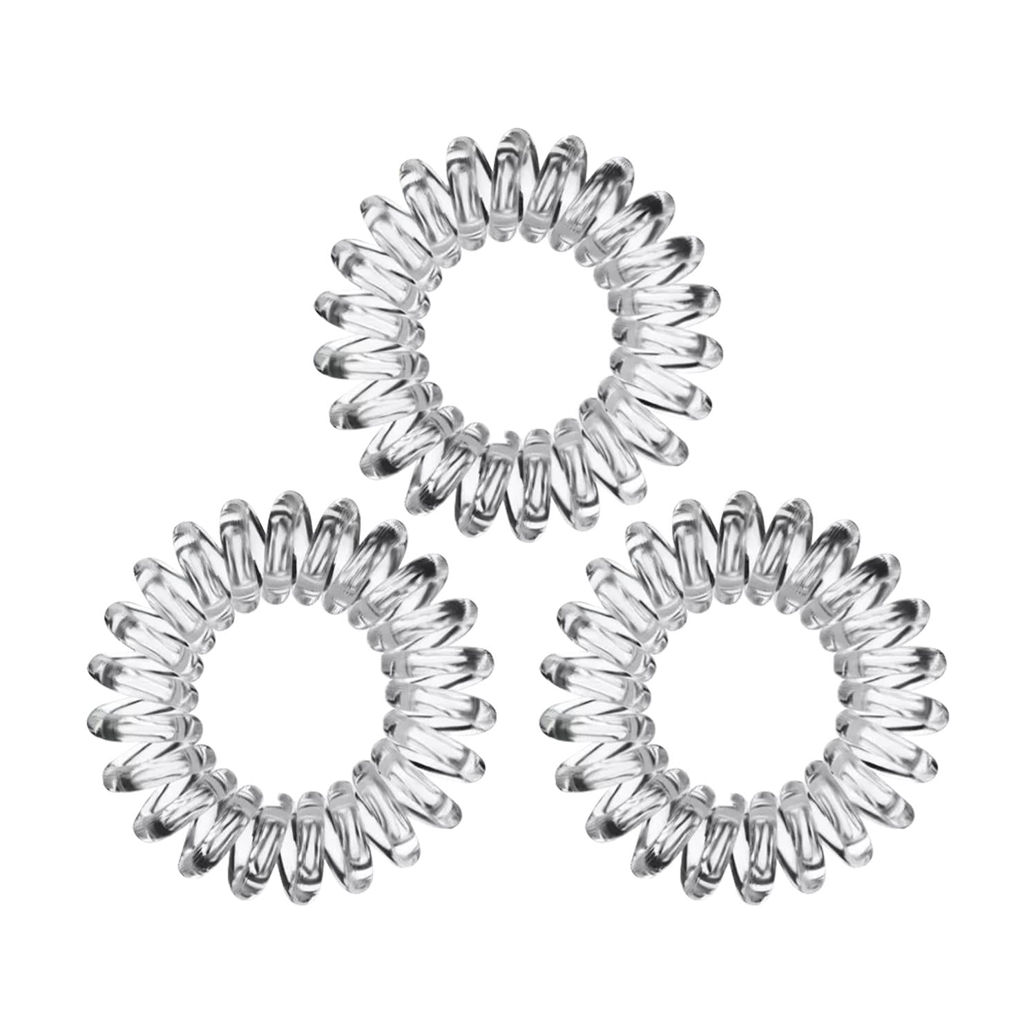 Invisibobble Original Crystal Clear 3-Piece Hair Ties - Stylish & Secure Hair Accessories
