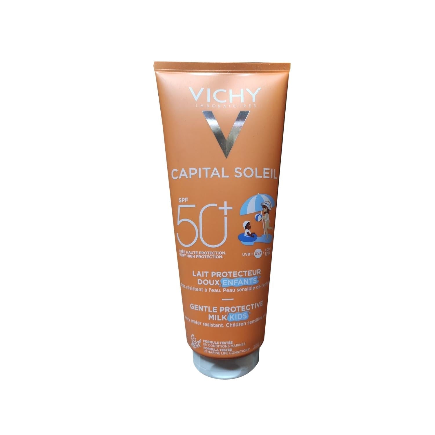Vichy Capital Soleil SPF 50 Sunscreen Lotion for Kids - Gentle Face and Body Protection, 10.14 fl oz
