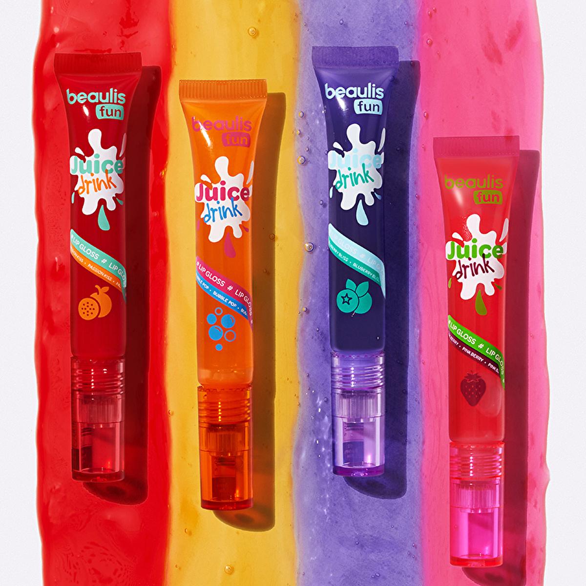 Beaulis Lip Gloss - Moisturizing, Flavored, Non-Sticky Shine - Beaulis Fun Juicy Drink Lip Gloss