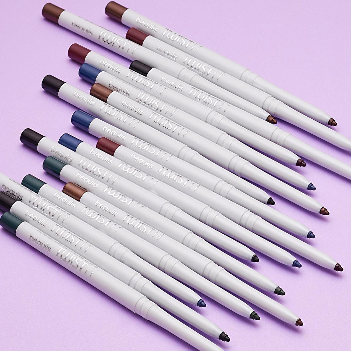 Beaulis Twist-up Waterproof Eyeliner for Long-Lasting Eye Makeup - Precision Eye Liner