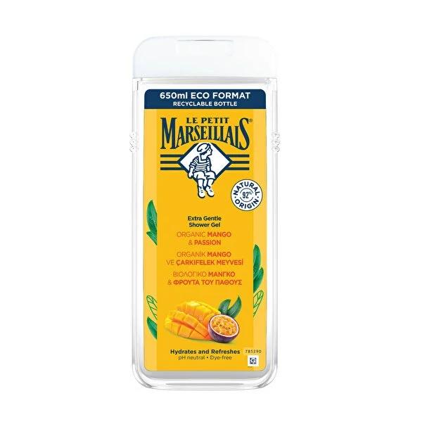 Le Petit Marseillais Organic Mango & Passion Fruit Shower Gel - Natural, Eco-Friendly, and Dermatologically Tested Body Wash