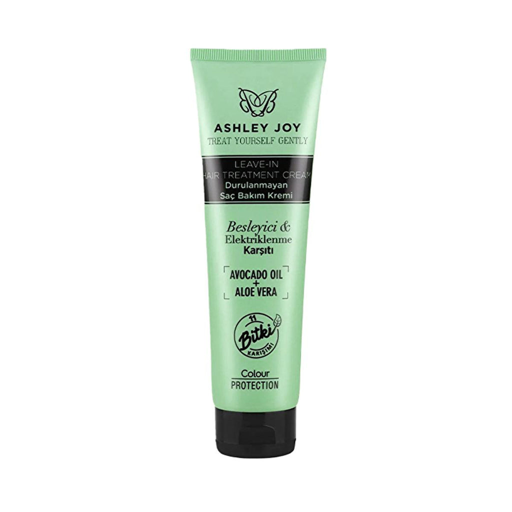 Ashley Joy Leave-In Hair Conditioner: Moisturizing Cream for Frizz Control & Color Protection with Avocado Oil & Aloe Vera - 150ml